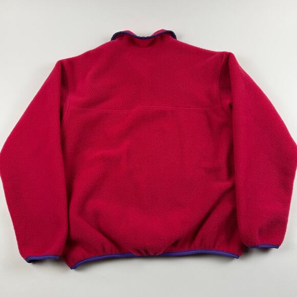 Vintage Patagonia 90s Synchilla Red & Purple Fleece Quarter Button Jacket Small - Picture 5 of 7